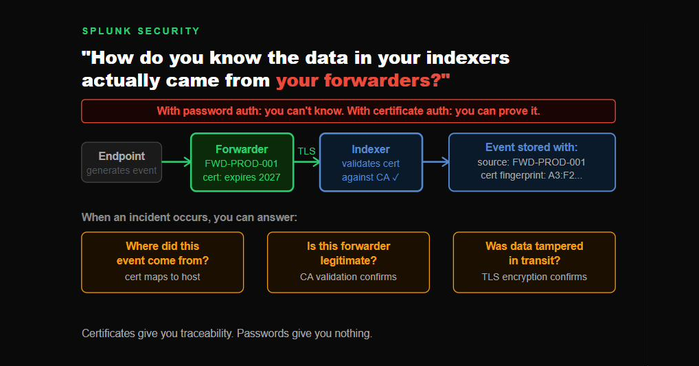 Certificate-Based Authentication for Splunk Forwarders — Enforcing Security for Data in Transit