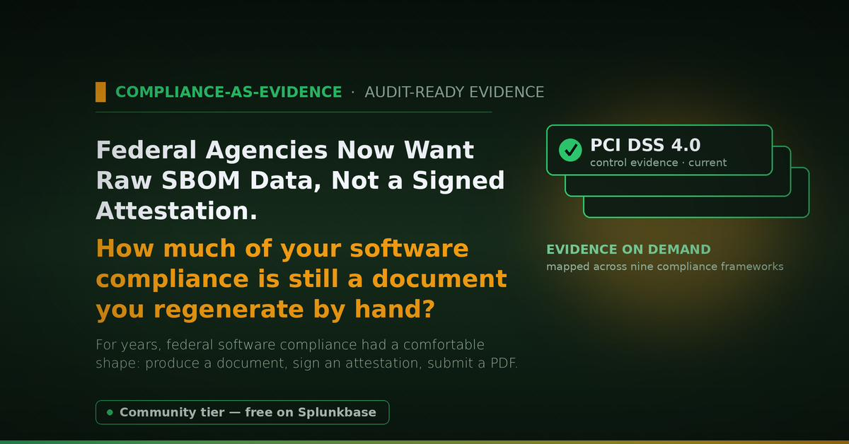 The End of PDF Compliance: Federal Agencies Now Want Raw SBOM Data, Not a Signed Attestation