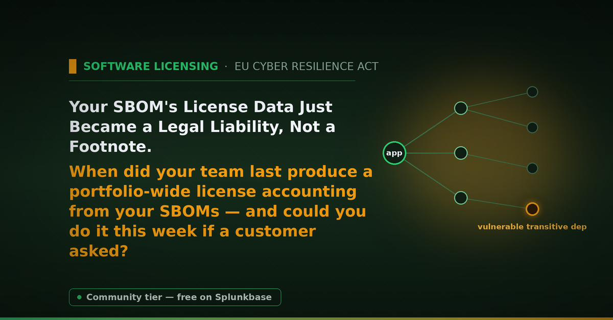 Your SBOM's License Data Just Became a Legal Liability, Not a Footnote